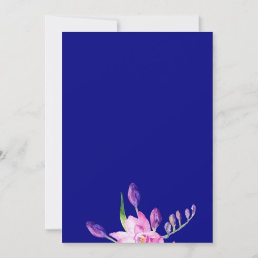 Waterverf zomerbloedige bruiloft kaart (Achterkant)