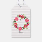 Waterverf Zomerbloemen Bloemen Bloemen Gelukkig Ve Cadeaulabel (Achterkant)