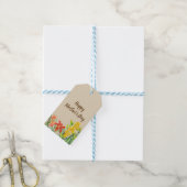 Waterverf Zomerbloemen Moederdag Cadeaulabel (Met Touw)