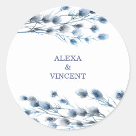  Waterverf zomerbloemen Ronde Sticker