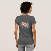 Waterverf zomerbloemen t-shirt (Achterkant volledig)
