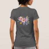 Waterverf zomerbloemen t-shirt (Achterkant)