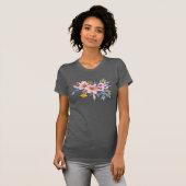 Waterverf zomerbloemen t-shirt (Voorkant volledig)