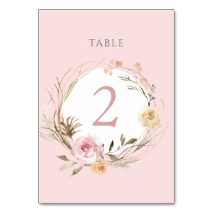 waterverf zomerbloemen Tafel Nummer 2 Kaart