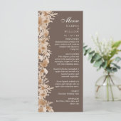 Waterverf zomerboho - trouwmenu wilde bloem menu (Staand voorkant)