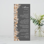 Waterverf zomerboho - trouwmenu wilde bloem menu (Staand voorkant)