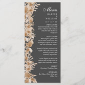 Waterverf zomerboho - trouwmenu wilde bloem menu (Voorkant)