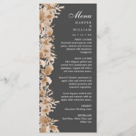 Waterverf zomerboho - trouwmenu wilde bloem menu