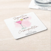 Waterverf zomercocktail kartonnen onderzetters (Schuin)