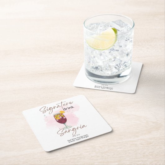 Waterverf zomercocktail kartonnen onderzetters (Insitu)