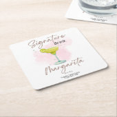 Waterverf zomercocktail kartonnen onderzetters (Schuin)