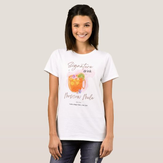 Waterverf zomercocktail t-shirt (Voorkant volledig)