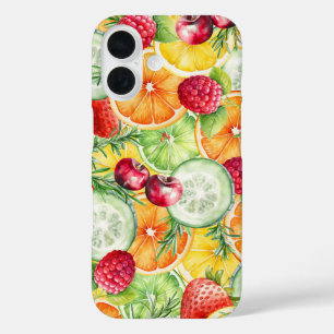 Waterverf Zomerfruit iPhone 16 Hoesje