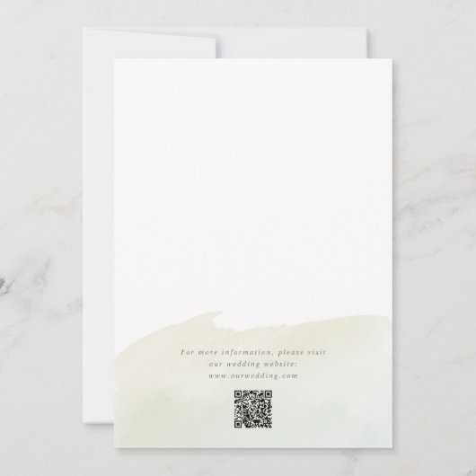 Waterverf zomermadeliefjes bruiloft kaart (Achterkant)