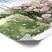 Waterverf Zomerpastel Kusthuisjes Poster (Hoek)