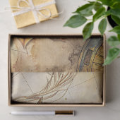 Waterverf zomerreis retro bloemenkompas tissuepapier (Geschenk)