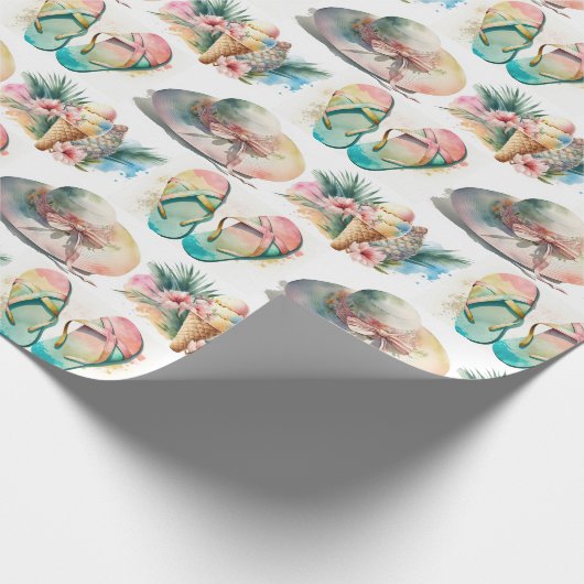 Waterverf zomerspullen cadeaupapier (Hoek)