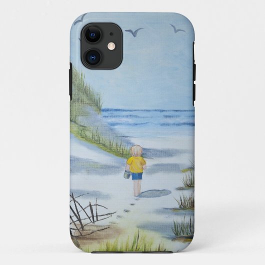 waterverf zomerstrand Case-Mate iPhone case (Achterkant)
