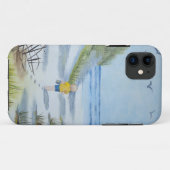 waterverf zomerstrand Case-Mate iPhone case (Achterkant (horizontaal))
