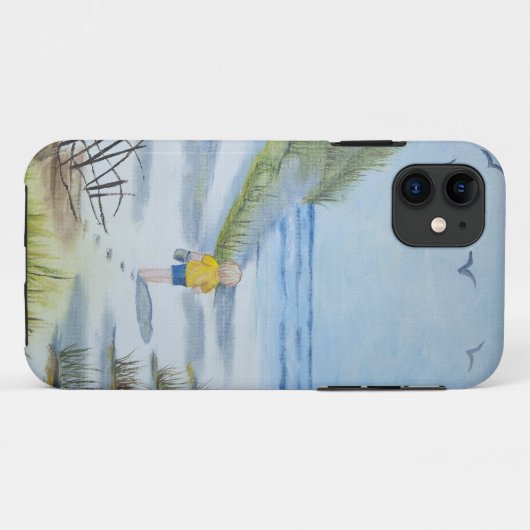 waterverf zomerstrand Case-Mate iPhone case (Achterkant (horizontaal))