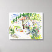 Waterverf zomertuin canvas afdruk (Voorkant)