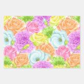 Waterverf zomertuin inpakpapier vel (Voorkant)