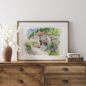 Waterverf zomertuin poster