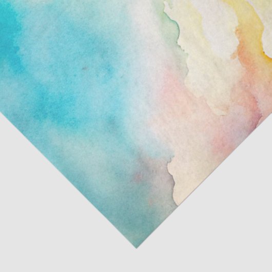 Waterverf zomervakantie retro bus tissuepapier (Detail)