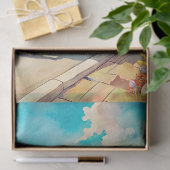 Waterverf zomervakantie retro bus tissuepapier (Geschenk)