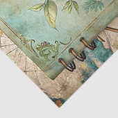 Waterverf zomervakantie retro kompas planner tissuepapier (Detail)