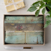 Waterverf zomervakantie retro kompas planner tissuepapier (Geschenk)