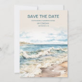 Waterverf zomervakantie save the date (Voorkant)