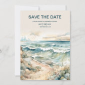 Waterverf zomervakantie save the date (Voorkant)