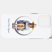 Waterverf Zomervrouw met Zon Pet en Boek Case-Mate iPhone Case (Achterkant (horizontaal))