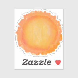 Waterverf zon buitenruimte verjaardagsfeestje guns sticker