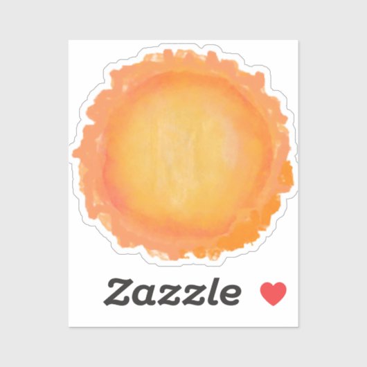 Waterverf zon buitenruimte verjaardagsfeestje guns sticker (Vel)