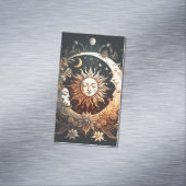 Waterverf Zon en Maan Celestial Magnetisch Visitekaartje (Voorbeeld)