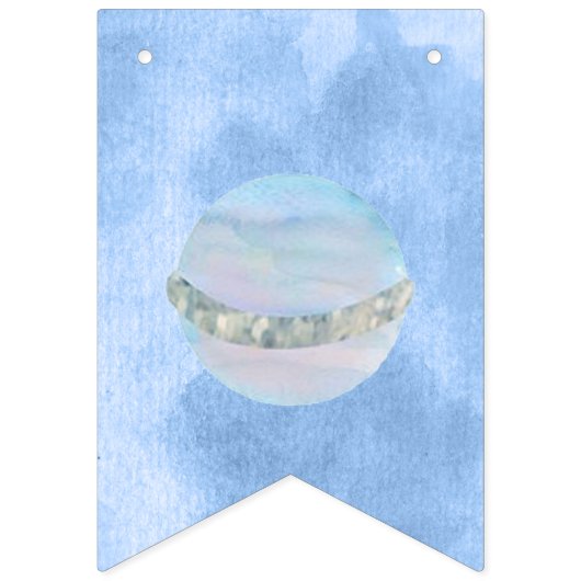 Waterverf Zon en Planeten Party Decor Bunting Vlaggetjes (Eerste vlag)