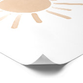 Waterverf Zon Geslacht Neutral Nursery Poster (Hoek)