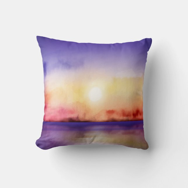 Waterverf  Zondag Alle Opties Kussen (Voorkant)