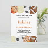 Waterverf zondagse uitnodigingen (Staand voorkant)