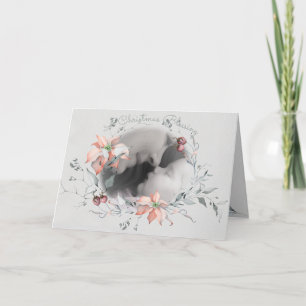 Waterverf zonder bloei Poinsettias Foto Wreator Kaart