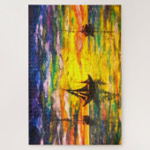 Waterverf - zondstaarten - kunst - legpuzzel (Verticaal)
