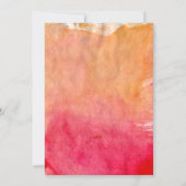 Waterverf Zonnebakdouche of Verloving Kaart (Achterkant)