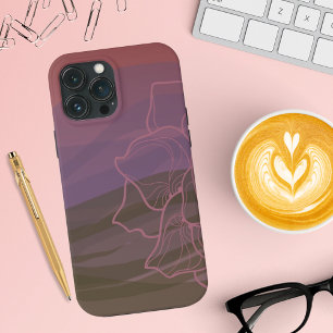 Waterverf Zonnebakermat boven de gevlochten bergen Case-Mate iPhone Case