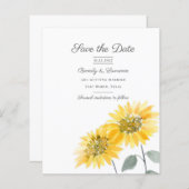 Waterverf Zonnebloem (Voorkant / Achterkant)