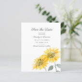 Waterverf Zonnebloem (Staand voorkant)