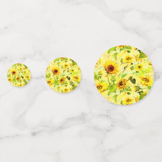 Waterverf Zonnebloem 2 Confetti (Achterkanten)