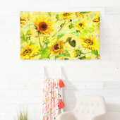 Waterverf Zonnebloem 2 Spandoek (Insitu)