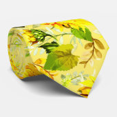 Waterverf Zonnebloem 2 Stropdas (Opgerold)